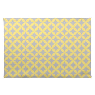 Modern Yellow and Gray Circle Pattern Placemat