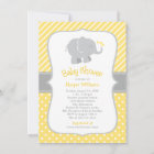 Modern Yellow and Gray Elephant Baby Shower