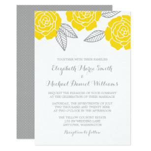 Gray And Yellow Invitations 4