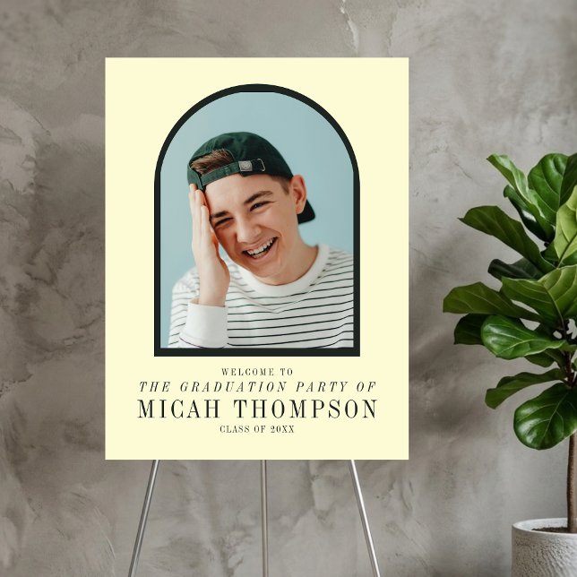 Modern Yellow Arch Photo Graduation Party Foam Board (Modern Yellow Arch Photo Graduation Party Foam Board)