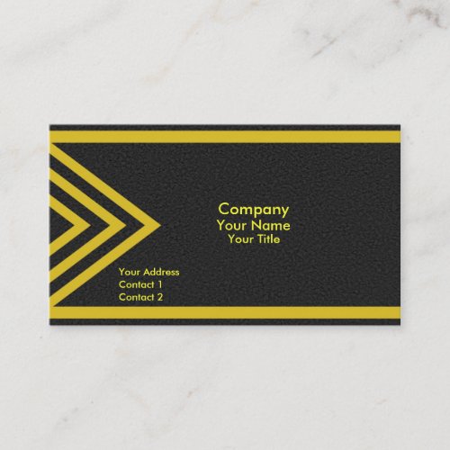 Modern yellow arrows business cards