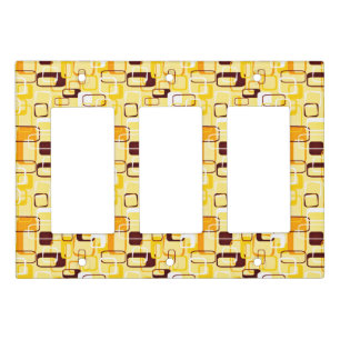 Modern Yellow & black abstract style Light Switch Cover