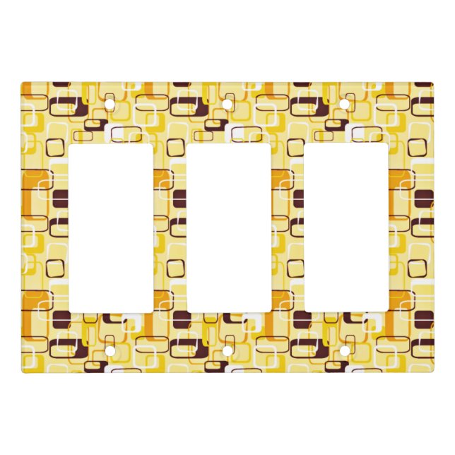 Modern Yellow & black abstract style Light Switch Cover (Front)