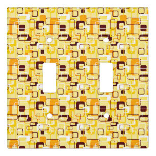 Modern Yellow & black abstract style Light Switch Cover