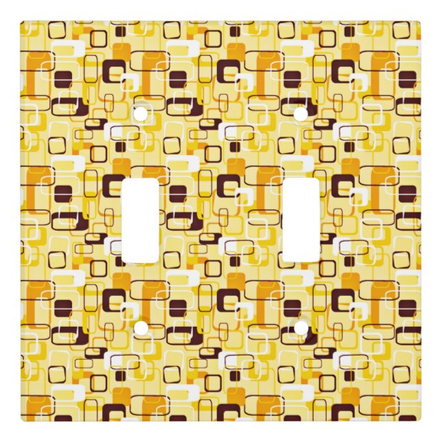 Modern Yellow & black abstract style Light Switch Cover (Front)