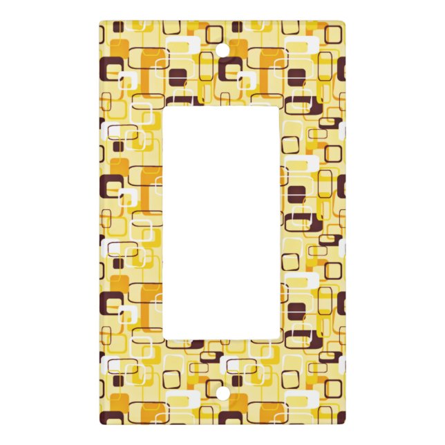 Modern Yellow & black abstract style Light Switch Cover (Front)