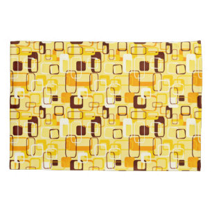 Modern Yellow & black abstract style Pillow Case