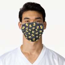 Modern Yellow Black Watercolor Beer Steins Safety Adult Cloth Face Mask