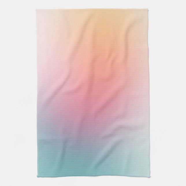 Modern Yellow Blue Green Pink Purple Template Kitchen Towel (Vertical)
