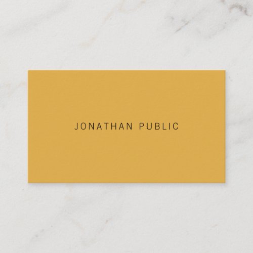 Modern Yellow Brown Simple Minimalist Template Business Card