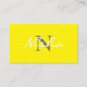 Modern Yellow Business Card