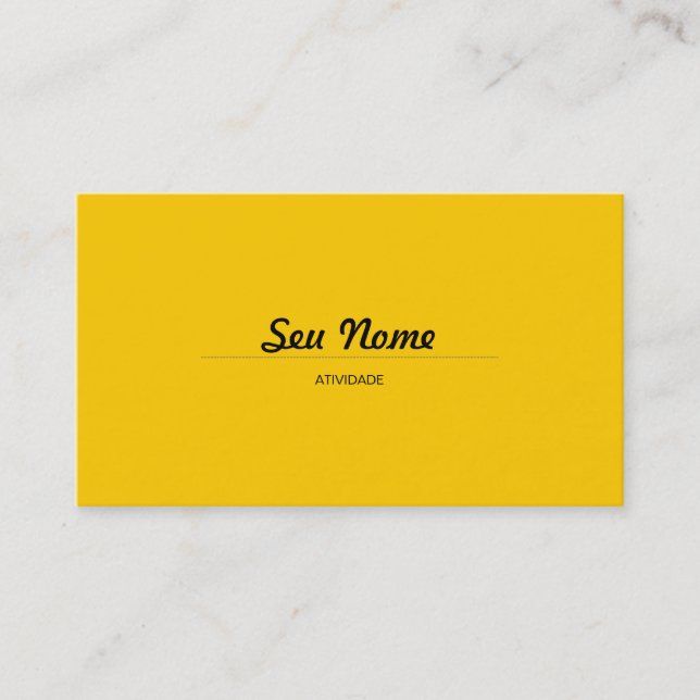 Modern Yellow Business Card (Front)
