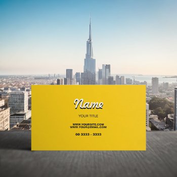 Modern Yellow Business Card by RicardoArtes at Zazzle