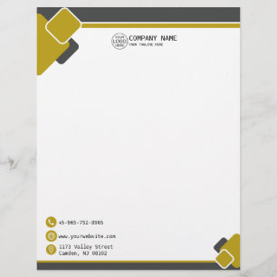 Modern yellow Business logo Letterhead