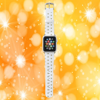 Modern Yellow Circle Dot Pattern Minimalist Apple Watch Band