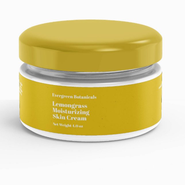 Modern yellow cosmetics jar label 1 x 7.25 (Creator Uploaded)