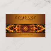 modern Yellow Crocus mandala brown Business Card (Front)