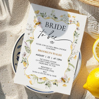 Modern Yellow Floral Bride to Bee Bridal Shower