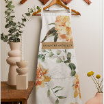 Modern Yellow Flowers & Kraft Personalized Gift Apron<br><div class="desc">This beautiful modern watercolor flowers design features bright and cheerful yellow blooms arranged in a lovely bouquet. The artwork is created using the delicate and translucent medium of watercolor, which gives the flowers a soft and dreamy quality. The design can be personalized with a name of your choice, making it...</div>