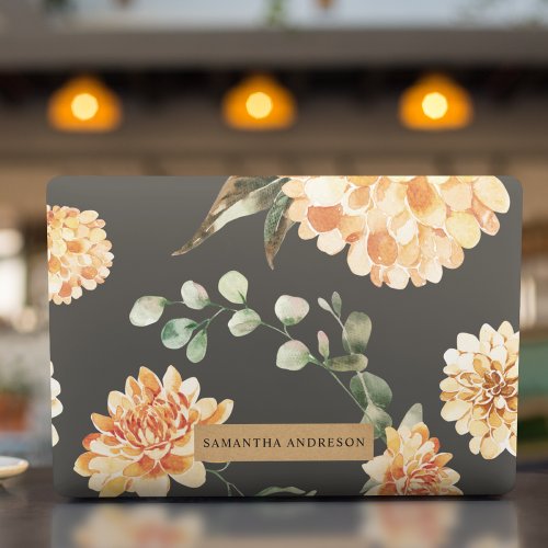 Modern Yellow Flowers  Kraft Personalized Gift HP Laptop Skin