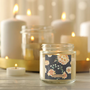 Modern Yellow Flowers & Kraft Personalized Gift Square Sticker