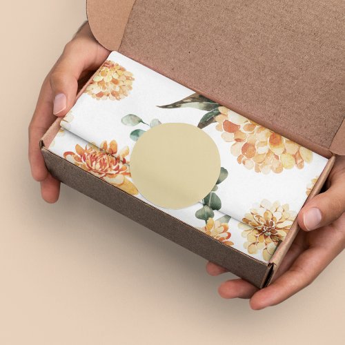 Modern Yellow Flowers Pattern Wrapping Paper