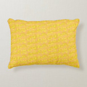 Modern Yellow Geometric Accent Pillow
