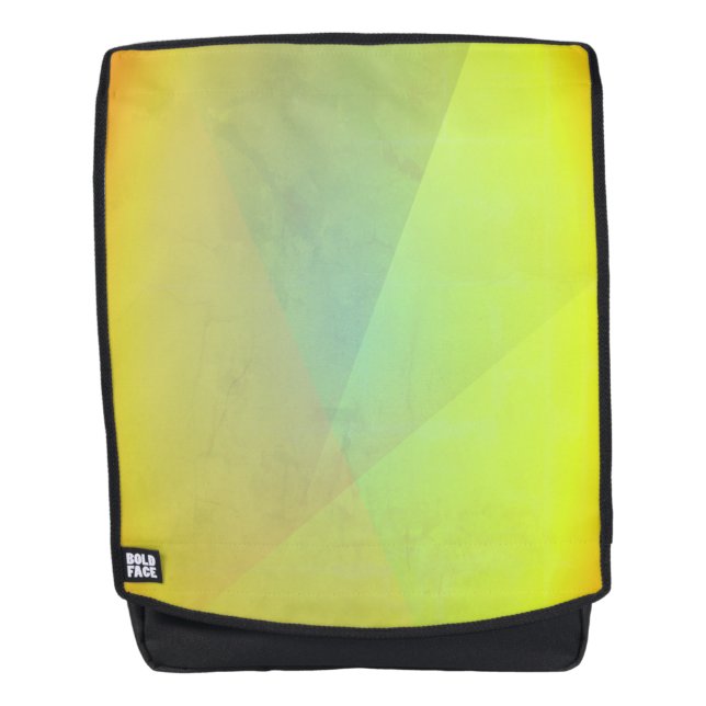 Modern Yellow Geometric Gradation Backpack (Front)