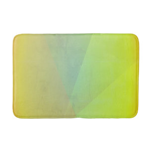 Modern Yellow Geometric Gradation Bath Mat