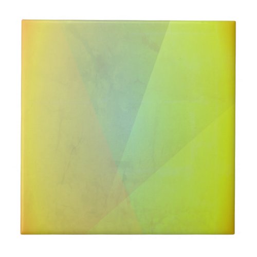 Modern Yellow Geometric Gradation Ceramic Tile