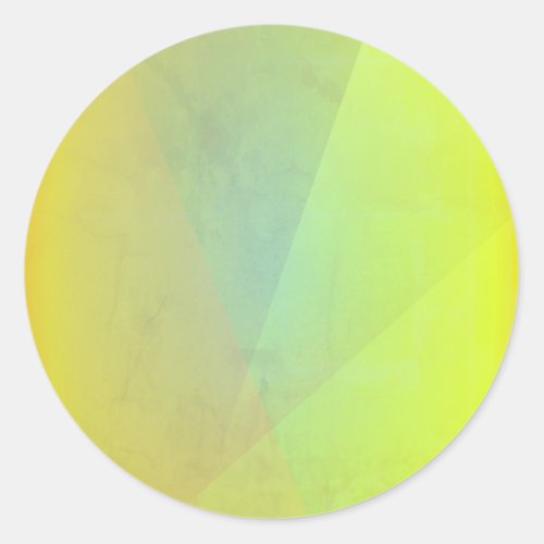 Modern Yellow Geometric Gradation Classic Round Sticker