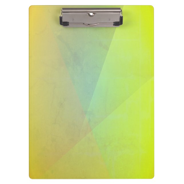 Modern Yellow Geometric Gradation Clipboard (Front)