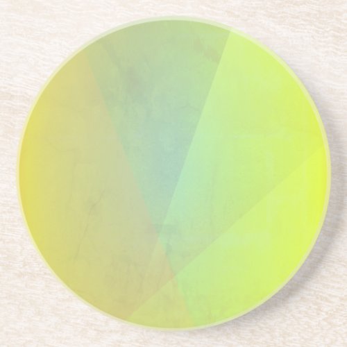 Modern Yellow Geometric Gradation Coaster