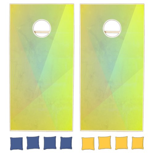 Modern Yellow Geometric Gradation Cornhole Set