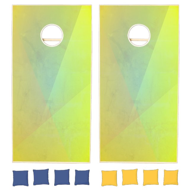 Modern Yellow Geometric Gradation Cornhole Set (Set)