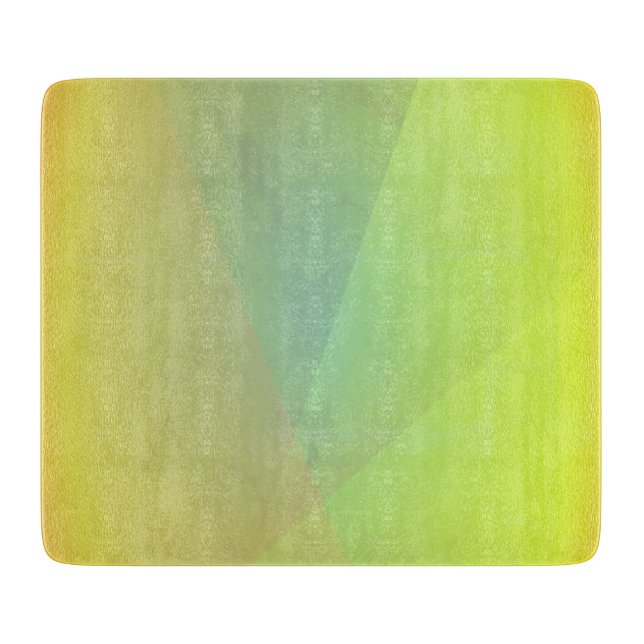 Modern Yellow Geometric Gradation Cutting Board (Front)