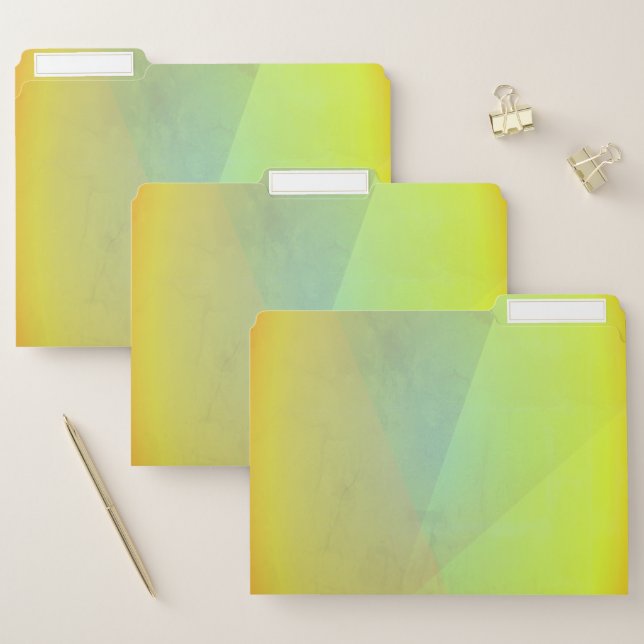 Modern Yellow Geometric Gradation File Folder (Set)