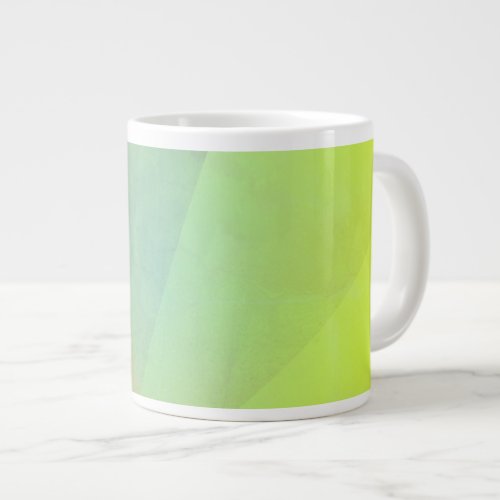 Modern Yellow Geometric Gradation Giant Coffee Mug