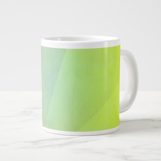 Modern Yellow Geometric Gradation Giant Coffee Mug (Front Right)