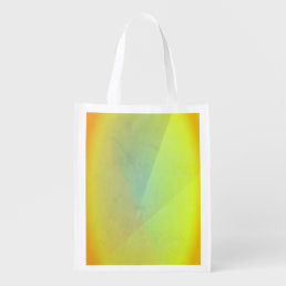 Modern Yellow Geometric Gradation Grocery Bag