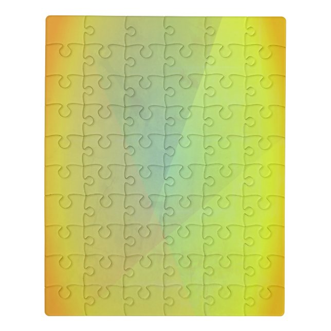 Modern Yellow Geometric Gradation Jigsaw Puzzle (Puzzle Vertical)