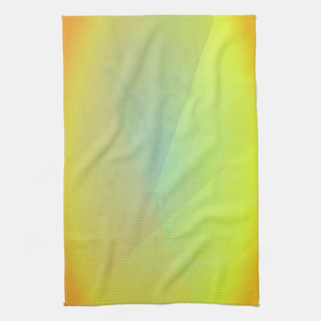 Modern Yellow Geometric Gradation Kitchen Towel (Vertical)