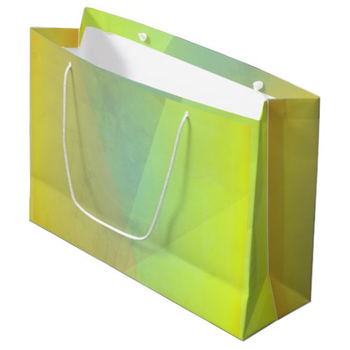 Modern Yellow Geometric Gradation Large Gift Bag