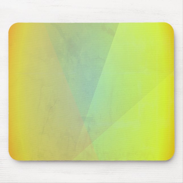 Modern Yellow Geometric Gradation Mouse Pad (Front)