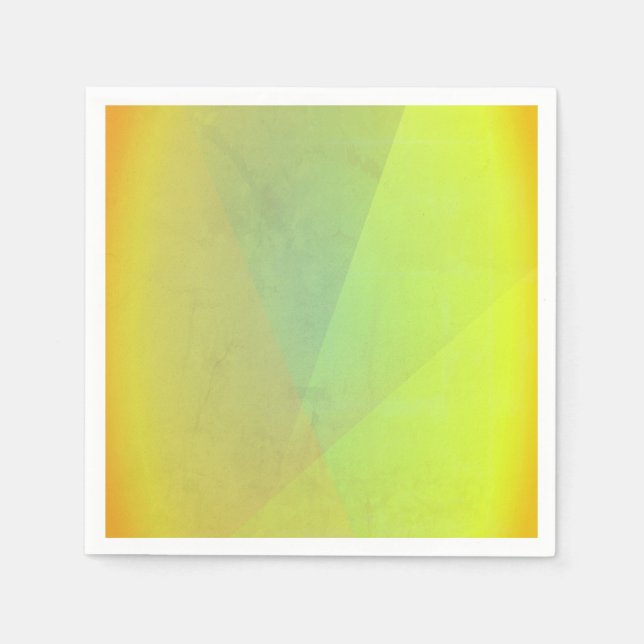 Modern Yellow Geometric Gradation Napkins (Front)