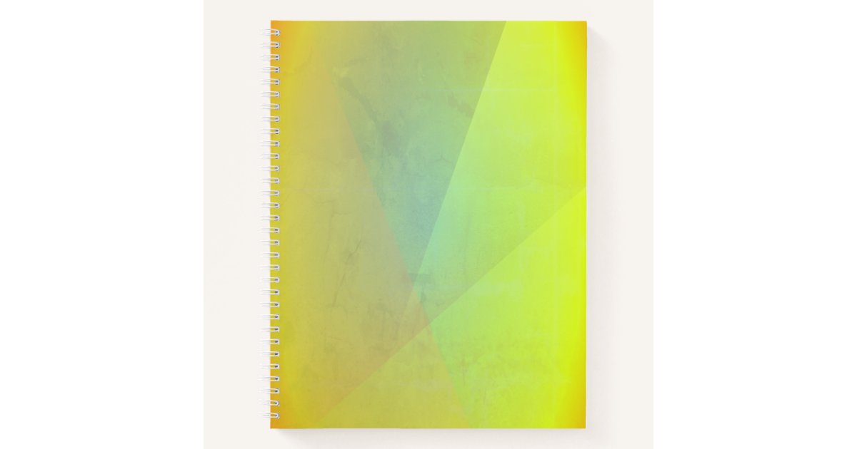 Modern Yellow Geometric Gradation Notebook | Zazzle