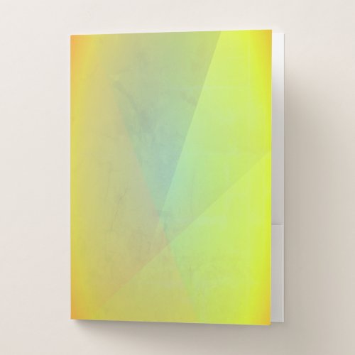 Modern Yellow Geometric Gradation Pocket Folder