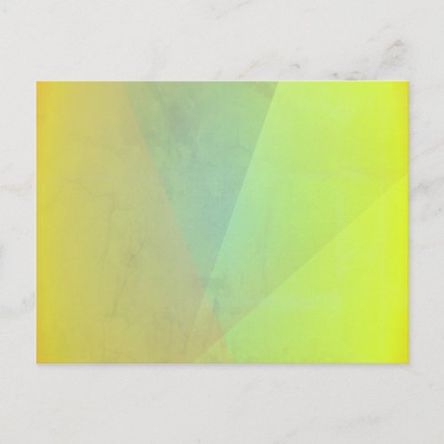 Modern Yellow Geometric Gradation Postcard