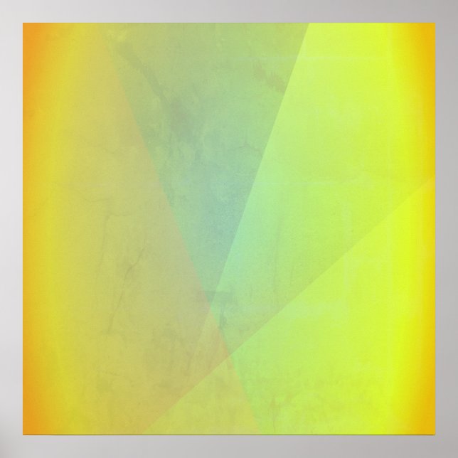 Modern Yellow Geometric Gradation Poster (Front)