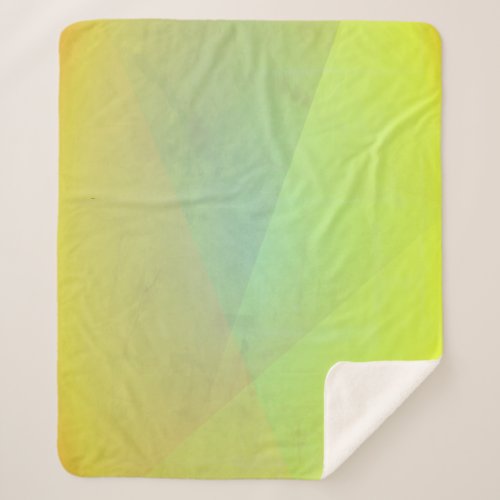 Modern Yellow Geometric Gradation Sherpa Blanket